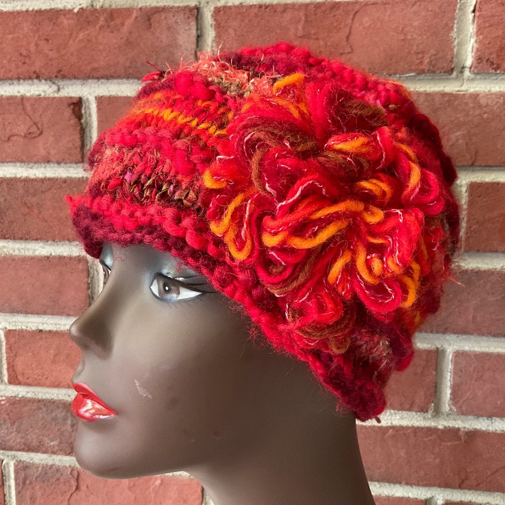 Handmade in Nepal 100% Wool Multicolor Hat O/S NWOT